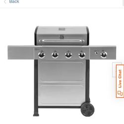Kenmore 4 Burner Gas Grill with side burner Stainless steel