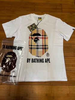Burberry white Bape tee shirt
