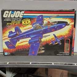 Vintage Gi Joe Cobra Rattler With Box