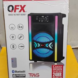 QFX Bluetooth rechargeable speaker with LED party lights