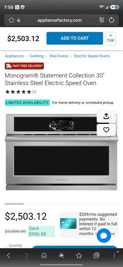 30 inch build in oven