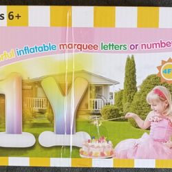 Colorful Inflatable Marquee Letters Or Numbers 4ft Inflatable 