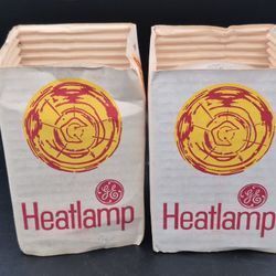Set Of 2 Genuine GE Infrared Heatlamp Bulbs, 250W