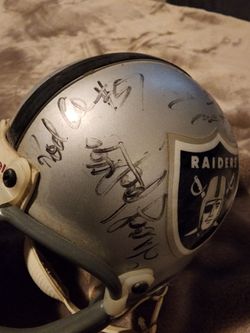 Raiders signed helmet