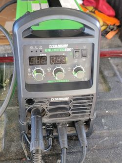 TITANIUM UNLIMITED 200 Professional Multiprocess Welder handles MIG, TIG, and stick welding 120/240 volt input