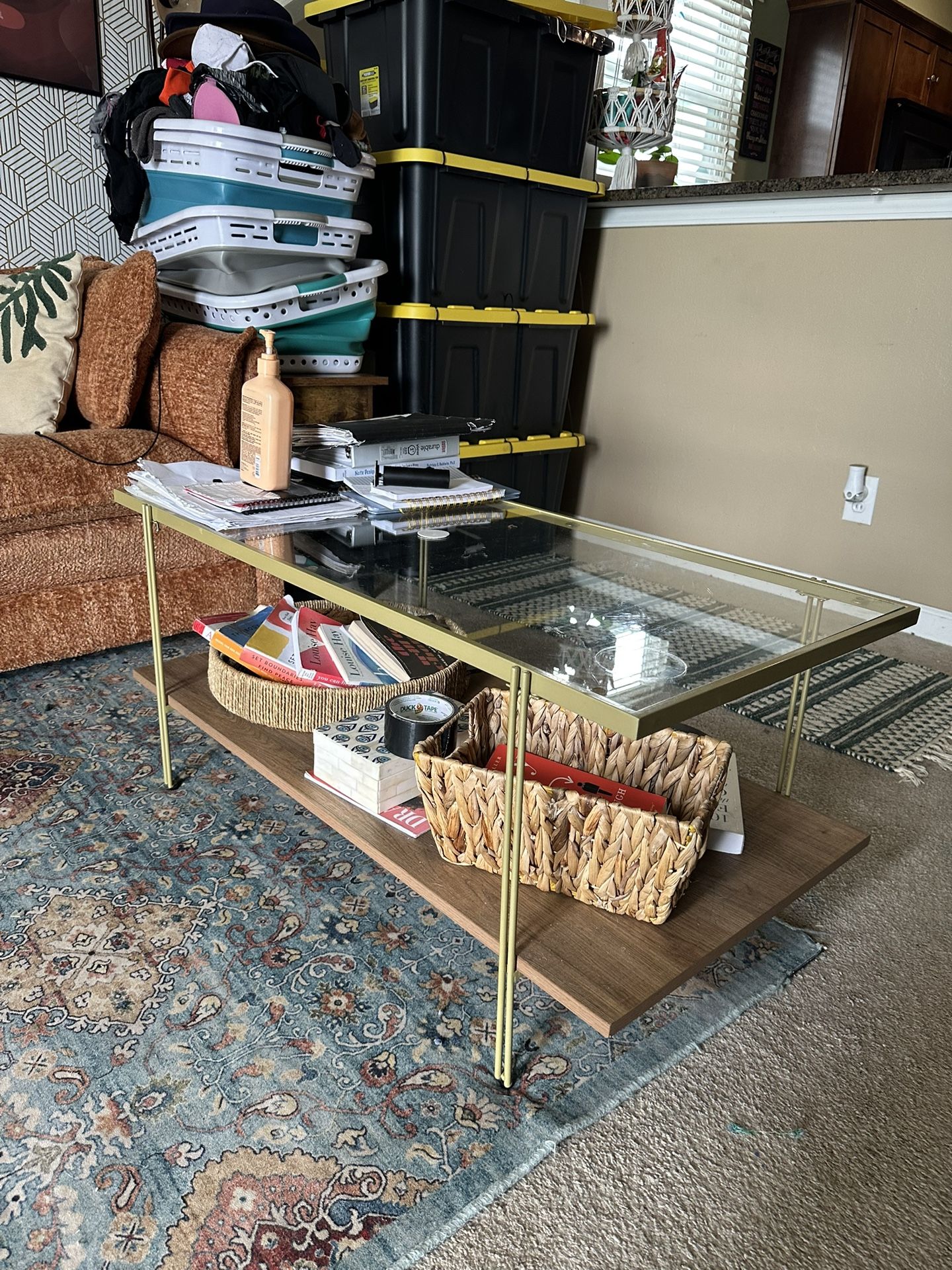 Two-tier Glass Coffee Table