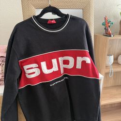 Supreme Piping Crewneck Black