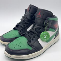 Nike Air Jordan 1 Mid ‘Pine Green’ / ‘Green Toe’ 554724-067 Men’s Size 8