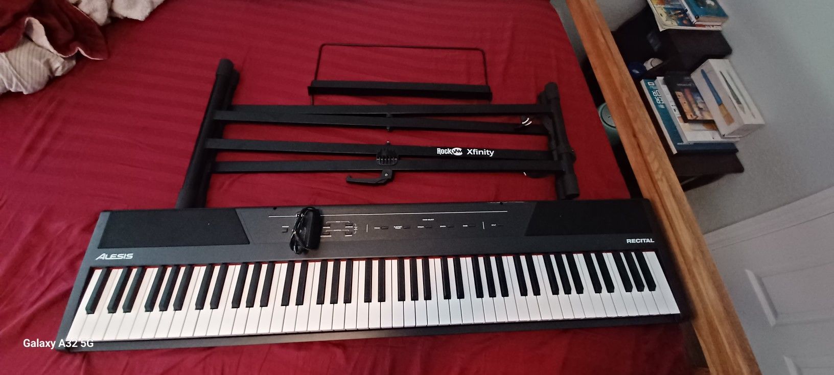 LIKE NEW Alesis 88-Key Recital Keyboard + Stand (Music Sheet Holder Included)