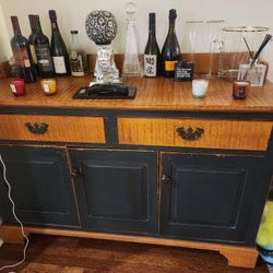 Vintage Two-Tone Wooden Buffet