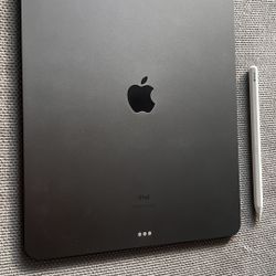 iPad Pro 12.9 Inches 5th Generation Like New In Box With Apple Pencil 2nd Generation Like New 