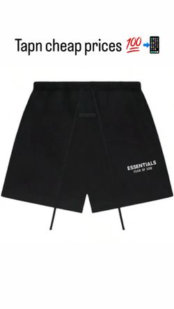 Black essential shorts with white logo!