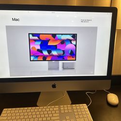 2019 Apple iMac 27-inch 5k Retina Display 32gb Ram 3ghz Intel Core i5 Processor 500gb SSD. Works Great 