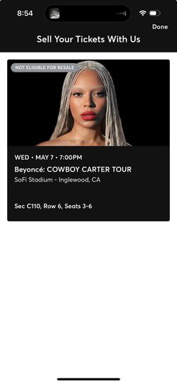 Beyonce Lower bowl Tickets