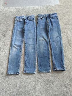 2 Pair Of Amazon Essentials Slim Straight Jeans Size 10, $7 for both