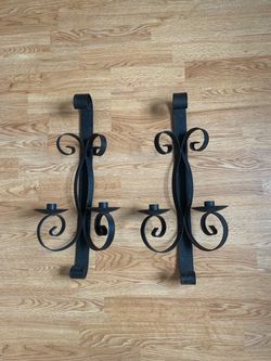 Cast Iron Candle Holder Sconces