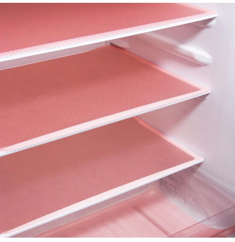 20Pcs Refrigerator Liners, Washable Fridge Liner Mats Covers Pads for Glass Shelf Cupboard Cabinet Drawer Home Kitchen Accessories Organization (Pink)