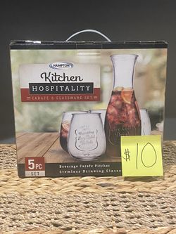 Kitchen Hospitality Carafe & Glassware Set