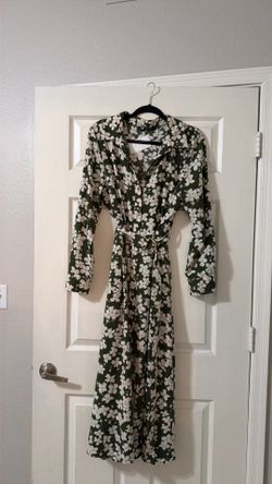 ZARA XL Green floral dress XL