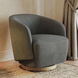 New in Box Grey Swivel Accent Chair
