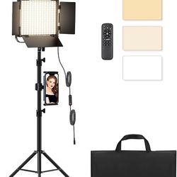 Brand New Photography Video Lighting Kit, Upgraded Bi-Color LED Video Studio Lights with Dimmable 2500k~8500k and 79" Light Stand for Camera Photo Rec