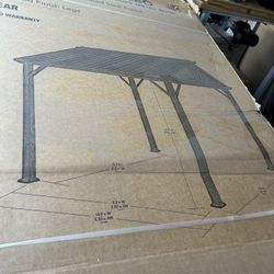 Hampton Bay Providence Place 11 ft. W x 10 ft. D Brown Hard Top Gazebo Brand New in Box