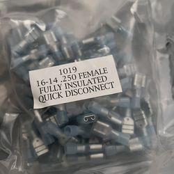 16-14 awg .250 Female Fully Insulated Quick Disconnect 