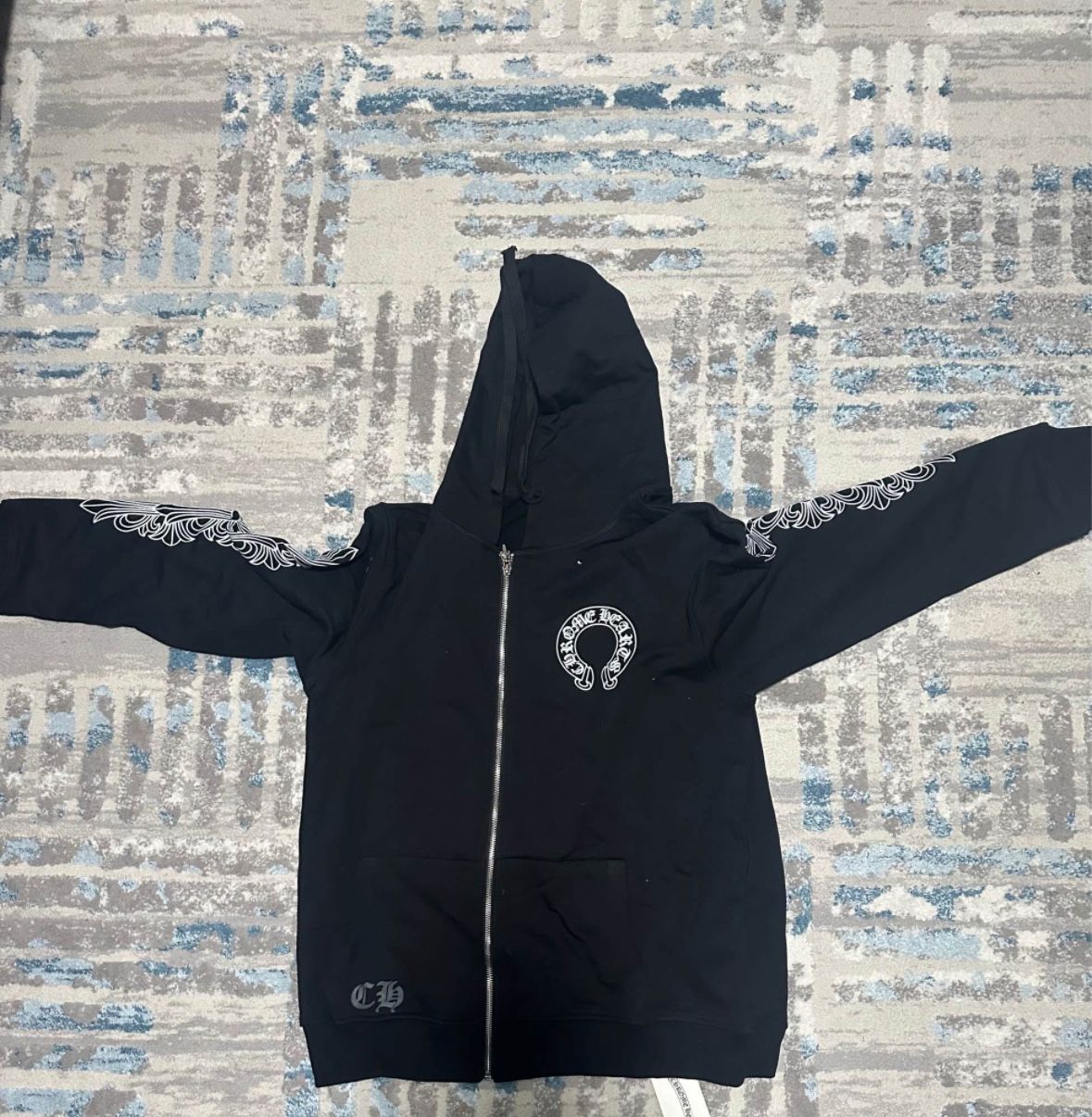 Black Chrome Hearts Hoodie L