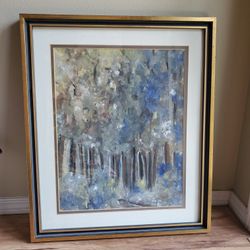 Original Impressionist Forest Grove Painting by Janice Crawford Campbell, Professionally Framed