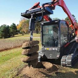 Skid Steer Hydraulic Heavy Duty Auger Frame, Drive and Bit Post Hole Digger 
