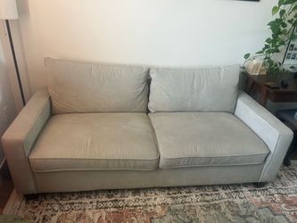 Beige Sofa Couch 80”