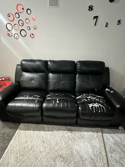 Leather Recliner Couch