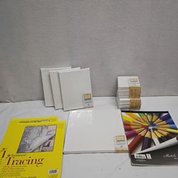 Art Canvas, tracing paper and sketch paper
