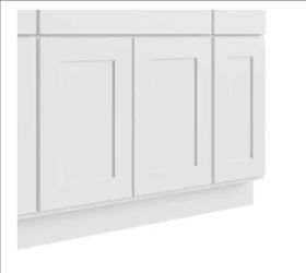 60" DOUBLE SINK NO TOP BATHROOM VANITY WHITE