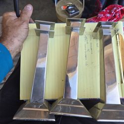 3 Metal Candlesticks