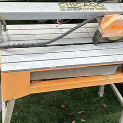 chicago electric 7”tile saw with stand