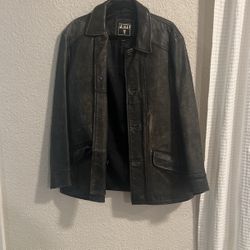 Vintage Frye Men's Leather Jacket (medium)