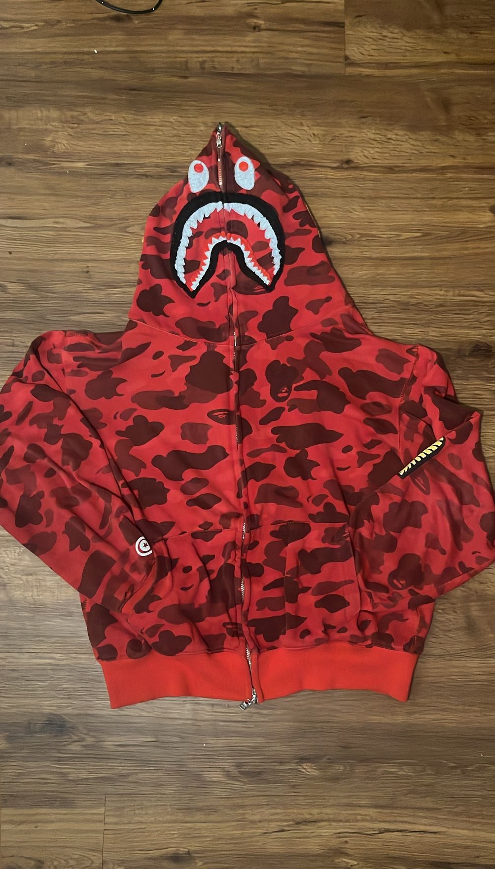 Red-Black Bape Zip Up 