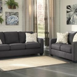 Alenya Charcoal Living Room Set

