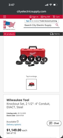 Milwaukee knockout set set