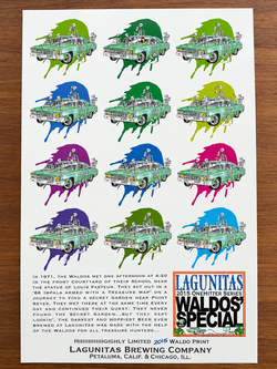 Rare 2015 Lagunitas Waldos’ Special Ale Limited 12x18 Poster