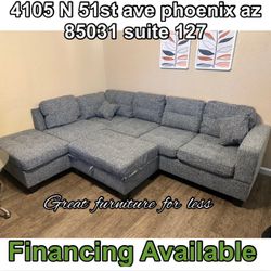 Sectional With Ottoman Brand New