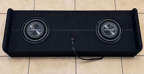 Pioneer shallow subs subwoofers in custom Downfire box