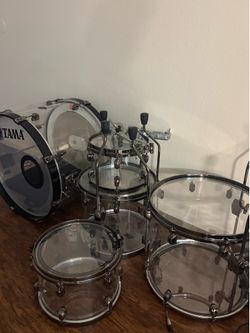 Tama Clear Acrylic Drum Kit