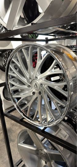 24s Azad wheels tires new chrome lip 6x139