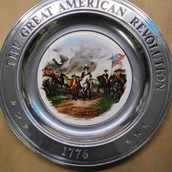 Collectibles Pewter Plate "The Great American Revolution 1776" $25 OBO 