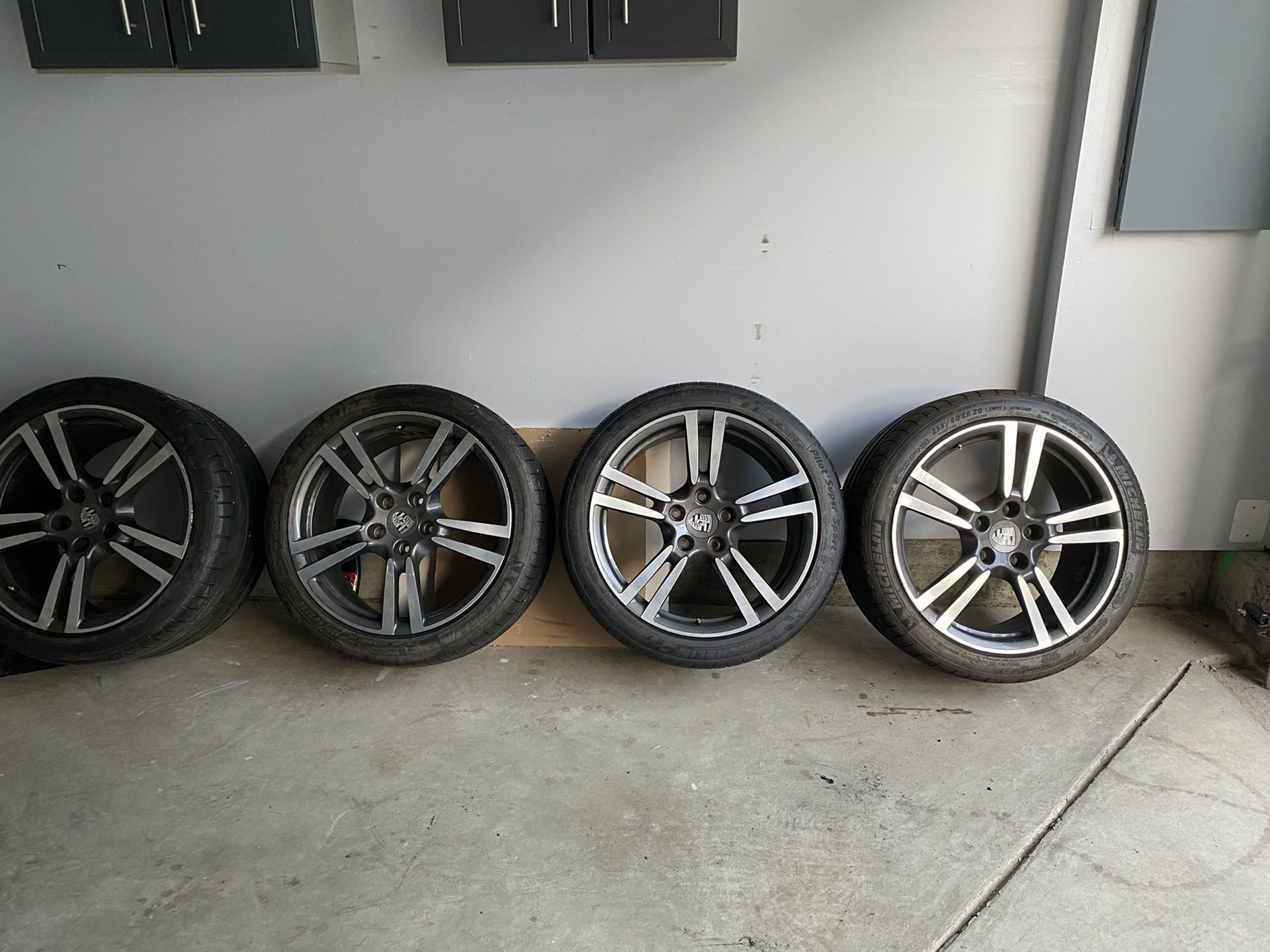 Porsche tires with rims for giveaway. Complete set