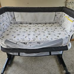 Portable Bedside Bassinet – YADAQE Sleeper (Dark Gray)