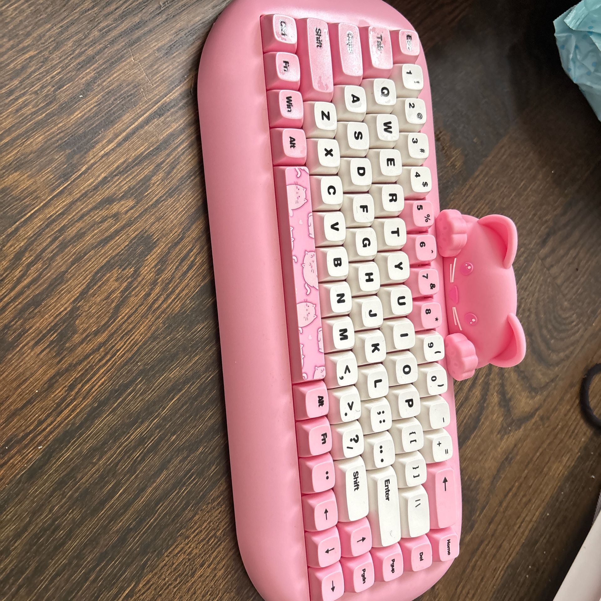pink and white keyboard