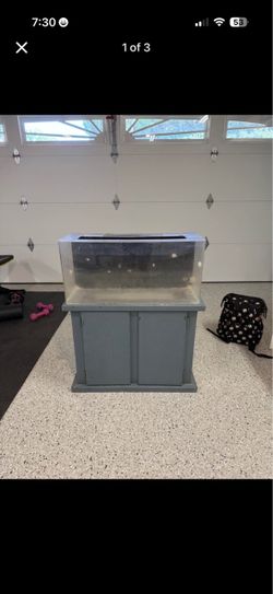 20-Gallon Acrylic Aquarium with Cabinet Stand